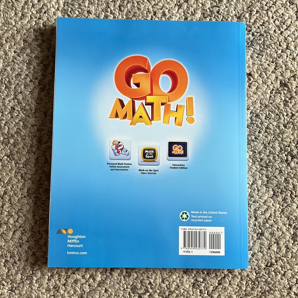 Go Math! 4th Grade, Volume 1 - Picture 2 of 11